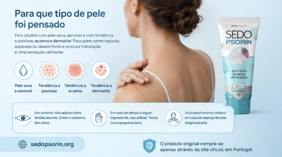 Sedopsorin — cuidado cosmético para pele seca, sensível e reativa